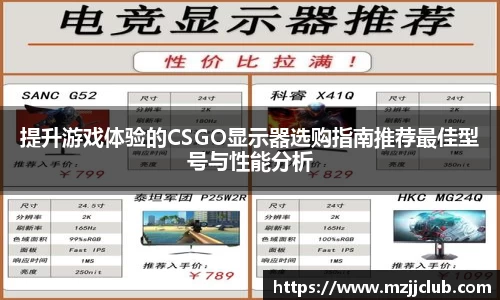 提升游戏体验的CSGO显示器选购指南推荐最佳型号与性能分析