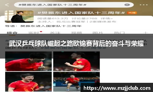 武汉乒乓球队崛起之路欧锦赛背后的奋斗与荣耀